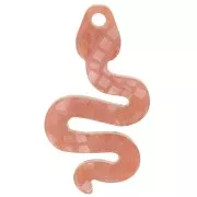 Colgante serpiente plexiglás 29,5x16 mm - Efecto mosaico - Brillo marrón x1