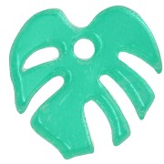 Dije de hoja de monstera de plexiglás de 13 mm - Verde x1