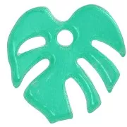 Dije de hoja de monstera de plexiglás de 13 mm - Verde x1