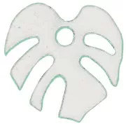 Dije de hoja de monstera de plexiglás de 13 mm - Verde x1