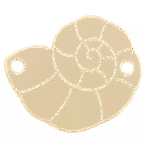 Entrepieza de plexiglás 19,5x15 mm - efecto espejo - Dorado x1