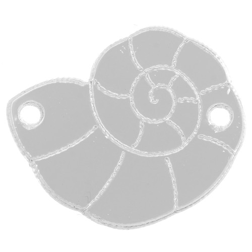 Entrepieza de plexiglás 19,5x15 mm - efecto espejo - Plateado x1