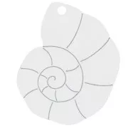 Colgante de concha de plexiglás 38x30 mm - efecto espejo - Azul x1