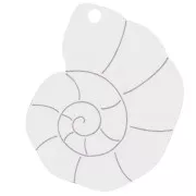 Colgante de concha de plexiglás 38x30 mm - efecto espejo - Rosa x1