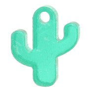 Dije de cactus de plexiglás 15x12 mm - Verde x1|raw }}