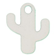 Dije de cactus de plexiglás 15x12 mm - Verde x1
