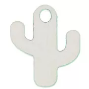 Dije de cactus de plexiglás 15x12 mm - Verde x1