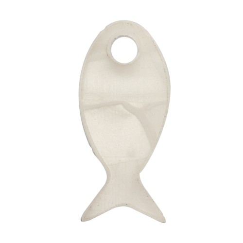 Dije de pez de plexiglás 14x6 mm - Imitación nácar x1