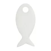 Dije de pez de plexiglás 14x6 mm - Imitación nácar x1