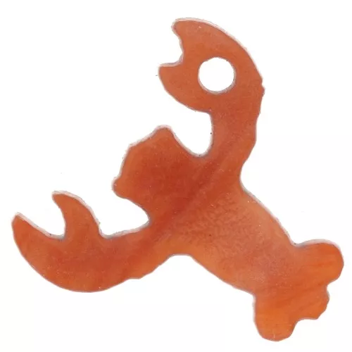 Dije de langosta de plexiglás de 16 mm - Naranja jaspeado x1