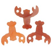 Dije de langosta de plexiglás de 16 mm - Naranja jaspeado x1