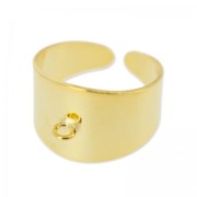 Anilla large 1 anillo Dorado con oro fino x1|raw }}