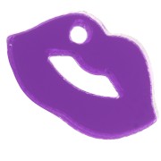 Dije con boca de plexiglás de 10x17 mm - efecto espejo - Violeta x1|raw }}