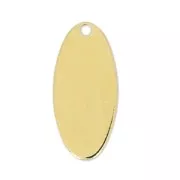 Cequie de metal liso 18 mm Dorado con oro fino x1