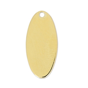 Cequie de metal liso 18 mm Dorado con oro fino x1