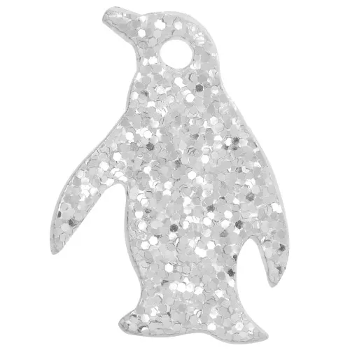 17,5x13 mm Dije de plexiglás - Plateado x1