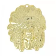 Enganche India 30 mm Dorado con oro fino x1