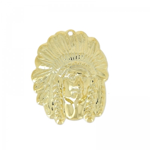 Enganche India 20 mm Dorado con oro fino x1