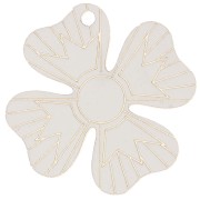 Colgante trébol plexiglás 29 mm - efecto espejo - Dorado x1