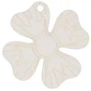 Colgante trébol plexiglás 29 mm - efecto espejo - Dorado x1