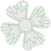 Colgante trébol plexiglás 29 mm - efecto espejo - Verde x1