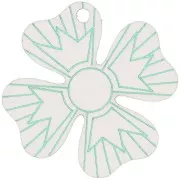 Colgante trébol plexiglás 29 mm - efecto espejo - Verde x1