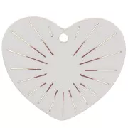 Colgante corazón de plexiglás en relieve 25x29 mm - Dorado - Purpurina roja x1