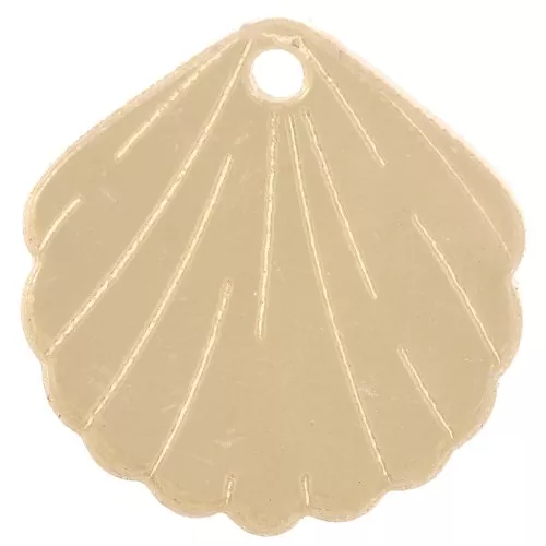 Dije de concha de plexiglás de 19 mm - Efecto espejo - Dorado x1