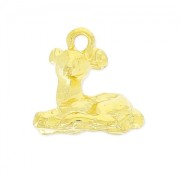 Dije cervatillo 11 mm dorado x1