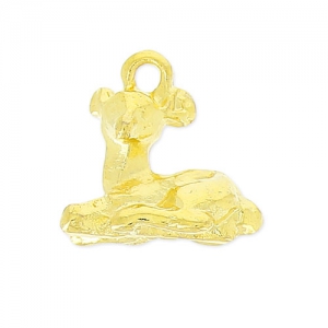 Dije cervatillo 11 mm dorado x1