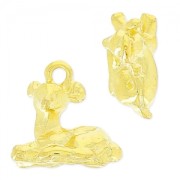 Dije cervatillo 11 mm dorado x1