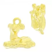 Dije cervatillo 11 mm dorado x1