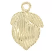 Dije de limón 20x14 mm en resina epoxi - Amarillo - Dorado con oro fino x1