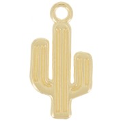Colgante cactus 25x13 mm - Dorado con oro fino x1|raw }}