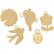 Mezcla de Dijes epoxi de primavera - Exclu Perles&Co - Acero inoxidable 304L x5