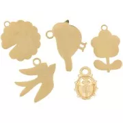 Mezcla de Dijes epoxi de primavera - Exclu Perles&Co - Acero inoxidable 304L x5