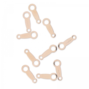 Enganches tags ovalados 8x3 mm Rose Gold filled x10