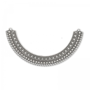 Entrepieza para collar 117x17 mm Chapado Plateado envejecido x1