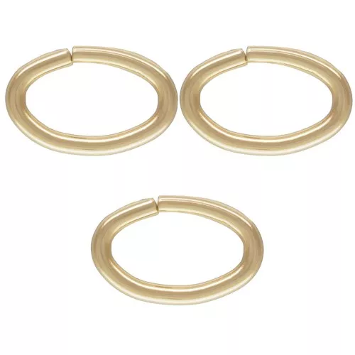 Anillas abiertas ovales 6.3x4.1x0.76 mm de Gold filled x10