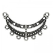 Separador étnico 51x18 mm Chapado Plateado envejecido x1