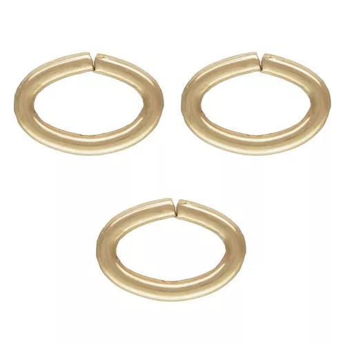 Anillos abiertos ovales 4.6x3x0.64 mm de Gold filled x20