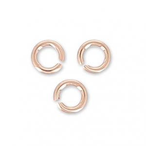 Anillas abiertas 2.5x0.5 mm de Rose Gold filled x50