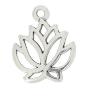 Dije flor de loto 23x19 mm Chapado Plateado envejecido x1|raw }}