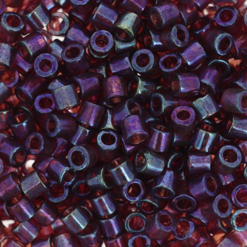 Miyuki Delica 8/0 DBL0104 - Transparente Claret Rainbow Gold Luster x8g