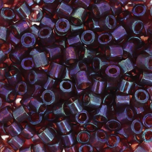 Miyuki Delica 8/0 DBL0104 - Transparente Claret Rainbow Gold Luster x8g