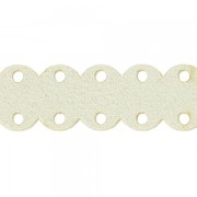 Cordón de Gamuza calados 14mm x 1m Beige x2|raw }}