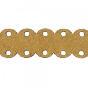 Cordón de Gamuza calados 14mm x 1m Marrón x2|raw }}