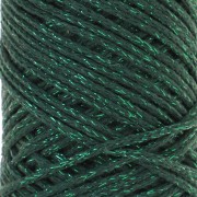 Bobina de cordón de macramé Cotton Air Glitter 1 mm Verde Botella x90m