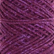 Bobina de cordón de algodón para macramé Cotton Air Glitter 1 mm - Ciruela x90m
