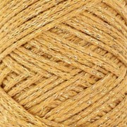 Bobina de cordón de algodón para macramé Cotton Air Glitter 1 mm - Mostaza x90m